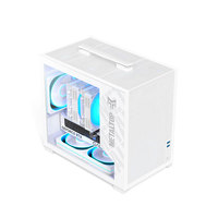 Boîtier PC GALAX Metal Master T240 SFF Mini ITX avec poignée de transport, verre trempé, châssis d'ordinateur de jeu en maille, noir