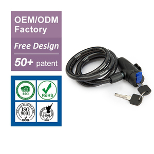 Bloqueo de cadena de bobina de <span class=keywords><strong>Cable</strong></span> de acero inoxidable antirrobo Universal seguro para bicicleta o motocicleta E Bike seguridad para Castle Cycle - Product Image 1