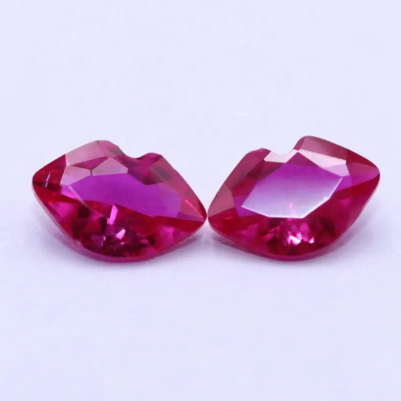 Corindón sintético 4*6mm suelto ruby #5 labios forma de piedra de Rubí