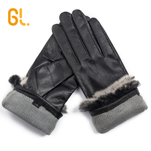 Guanti in Pelle di Agnello GL6 Decorati con Pelliccia di Alta Qualità per Donna Invernali alla Moda - Product Image 2