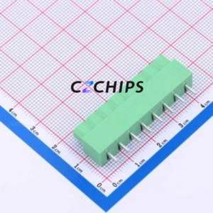 DB166-5.0-8P-GN-P Screw Terminal Block P=5mm Connector ( Construction: 1x8P )( Pitch: 5mm )( Color: Green ) - Product Image 2