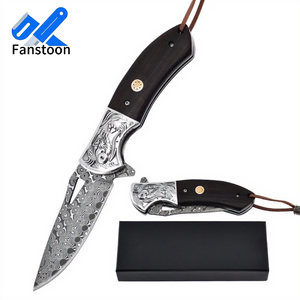 มีดพับลายมังกร ด้ามไม้แกะสลัก คุณภาพสูง พกพาสะดวก สำหรับกิจกรรมกลางแจ้งและการเอาตัวรอด - Product Image 1