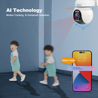 Caméra IP PTZ Srihome 4MP avec zoom optique 5x, caméra de sécurité pour intérieur/extérieur, système de surveillance WIFI, caméra intelligente