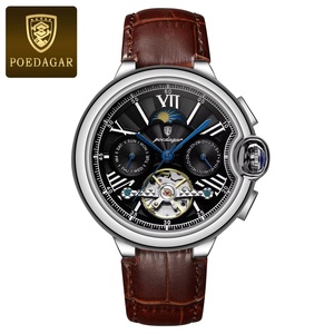 POEDAGAR Luxury Male <b>Watch</b> Tourbillon Date Week Stainless Steel Men <b>Watch</b> Waterproof Automatic <b>Mechanical</b> Men's <b>Watches</b> - Product Image 1