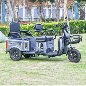 Tricycle électrique cargo à 3 roues 60V 1000W à carrosserie ouverte <span class=keywords><strong>avec</strong></span> batterie au lithium, cadre en fer, 20 km/h, pour usage passagers - Product Image 3