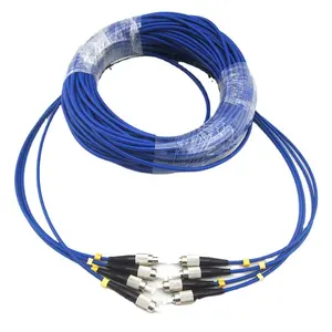 防鼠FC UPC现场电缆4毫米4芯单模铠装光纤跳线