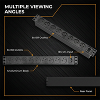Unité de distribution d'alimentation (PDU) en aluminium sur mesure pour projets OEM en Israël, boîtier noir/argent avec impression de logo, fabricant