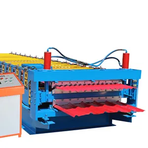 FX के 840-900 डबल डेक रोल बनाने की मशीन/छत पैनल रोल बनाने की मशीन, हेबै botou