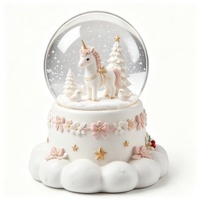 Boule de neige décorative de Noël en résine, globe à eau pour la maison, collection de décorations de vacances