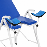 Table d'examen gynécologique portable et pliable, lit d'accouchement obstétrical avec dossier et supports pour les jambes, pour hôpital et clinique