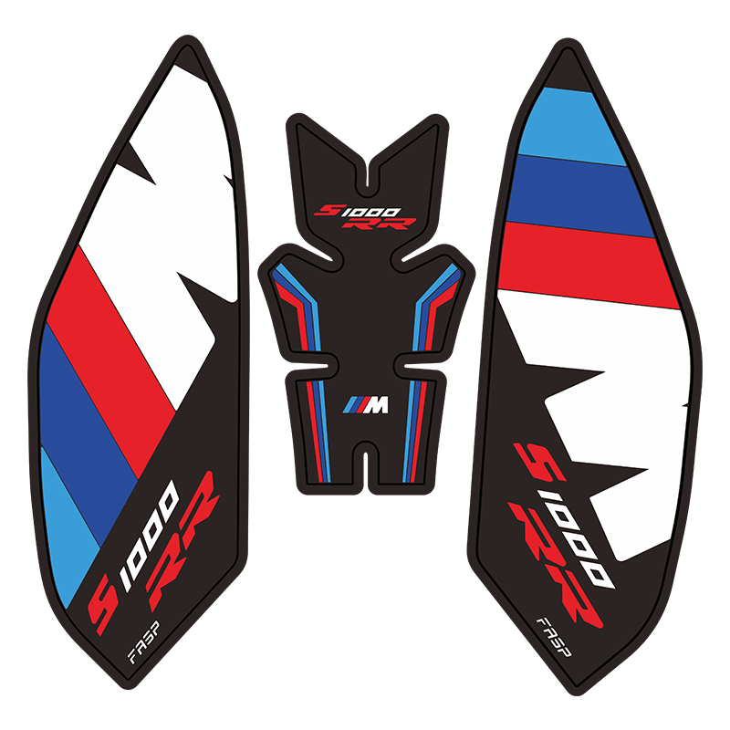 Autocollant Moto BMW S1000RR 3D Fibre De Carbone - Pad Réservoir Carburant Protection Et Décoration