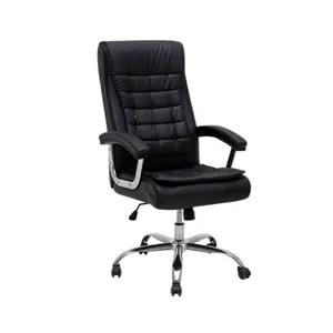 Pabrikan kembali dukungan Lumbar kulit PU kursi meja kantor mebel eksekutif bos kursi pijat ergonomis kursi kantor