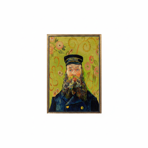 Van Gogh 'Postman Roulin' Landscape Custom <b>Printed</b> Art Deco Panel Clear <b>Framed</b> Hanging <b>Canvas</b> Artwork - Product Image 2