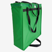 Sac à dos de livraison de pizzas en tissu imperméable avec fermeture éclair et doublure en feuille d'aluminium, ensemble de sacs de transport pour livraison commerciale