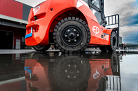 Chariot élévateur électrique 4x4 EP Equipment EFL703-HV-6 de 7 tonnes avec hauteur de levage de 2480 mm et batterie lithium-ion pour la logistique de l'acier et portuaire