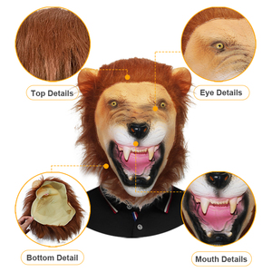 <span class=keywords><strong>Maschera</strong></span> in Latex a Forma di <span class=keywords><strong>Leone</strong></span> Cartoon, per Feste, Festival, Celebrazioni, Attività Divertenti, Regalo, Costume da Animale - Product Image 3
