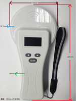 HDX BL microchip animal chip fdxb un lector RFID de mano 134,2 kHz de largo alcance con 2 etiquetas de oreja gratis