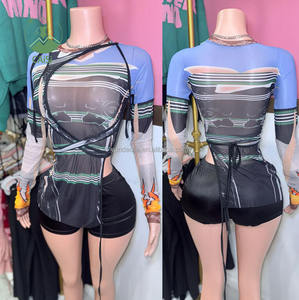 Ensemble deux pièces décontracté et tendance pour femme, coupe ajustée, collection é<span class=keywords><strong>t</strong></span>é 2026, prix de gros avantageux - Product Image 4