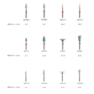 치과 소모품 토붐 RA0312D 복합 레진 구강 내 연마 세트 복합재료용 연마 키트 - Product Image 3