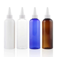 Flacon applicateur souple en PEHD 6oz 8oz avec bouchon torsadé pour emballage de lotion cosmétique avec couvercles
