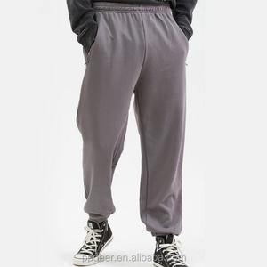 Pantalon homme sur mesure 2021, faible MOQ, grande taille, streetwear, kaki, en molleton français, coton - Product Image 5