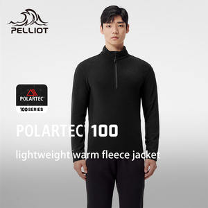 P-Series PELLIOT Windproof <strong>Fleece</strong> <strong>Lining</strong> <strong>Fleece</strong> Men Breathable Sweater Outdoor Polartec 100 <strong>Fleece</strong> <strong>Jacket</strong> - Product Image 2