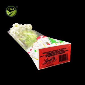 Sacs en plastique transparent Opp personnalisés pour confiseries Sacs à fond croisé en <span class=keywords><strong>cellophane</strong></span> avec fond en carton argenté collé - Product Image 4