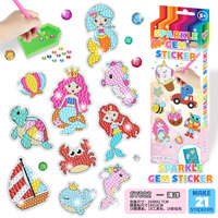 Kit de Peinture Diamant 5D Écologique Lumineux pour Enfants, Modèle STAR T5, Autocollants Animaux Mignons Imprimés Dessins Animés