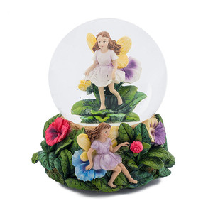 Farine belle nel giardino di fiori globo d'acqua carino fata globo di neve all'ingrosso - Product Image 1