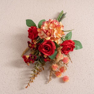 CallaFloral Ramo de Rosas Artificiales de Tela Plástica Tejida para Decoración de Bodas y Hogar CF01457 - Product Image 3