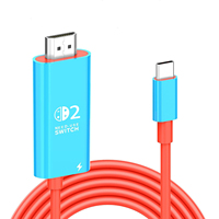 Kabel USB ke HDTV TUTI Hot Sellers 2M 100W Pengisian Cepat Berlapis Emas dengan Selubung PVC HDTV 4K60HZ untuk TV, Ponsel, PC, dan Gaming
