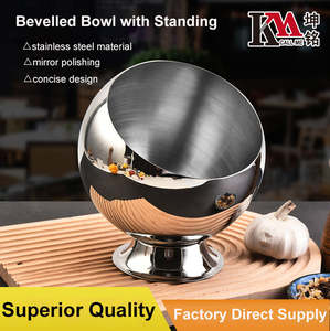 Tazón para Mezclar Ensaladas Comercial de Acero Inoxidable con Diseño Oblicuo Estilo Hotel, Ecológico, para Condimentos, con Acabado Espejo - Product Image 4