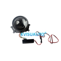 CQL KVISUAUTO Panneau lumineux dynamique RGB LED Devil Demon Eyes de 3 pouces avec lentille de projecteur Accessoire de voiture coloré