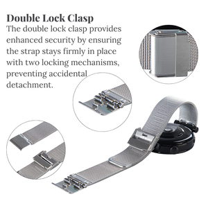 Dropshipping metallo <span class=keywords><strong>milano</strong></span> 18mm cinturino orologio 316 acciaio inossidabile elegante e comodo cinturino traspirante per Samsung Huawei Xiaomi - Product Image 4