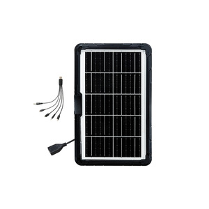Panel solar de 4.5W 6V para carga exterior con múltiples cables para dispositivos móviles - Product Image 4