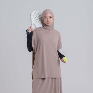 Voile instantané long de sport en gros pour femmes musulmanes, personnalisé, <span class=keywords><strong>anti</strong></span>-<span class=keywords><strong>UV</strong></span>, pour activités de plein air, sans manches - Product Image 1