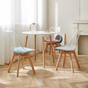 <span class=keywords><strong>Sillas</strong></span> de comedor de <span class=keywords><strong>tulip</strong></span>án transparente de gran oferta 2024, silla tapizada lateral - Product Image 6