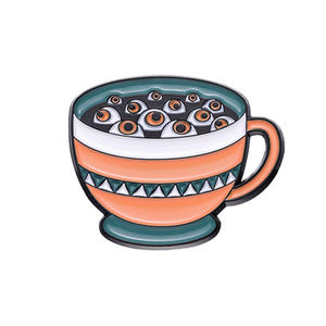 万圣节哥特式珠宝礼品骨架珐琅别针棺材胸针女巫徽章蝴蝶朋克翻领手工铸造给朋友 - Product Image 6