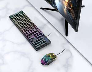 Ensemble <span class=keywords><strong>clavier</strong></span> et <span class=keywords><strong>souris</strong></span> BAJEAL T550 RGB, le choix des passionnés de jeux - Product Image 2