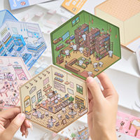 Scene Storage Mini World Series Stress Relief Handgemaakte DIY decoratieve ambachtelijke stickers voor dagboekscènepresentatie decoratie