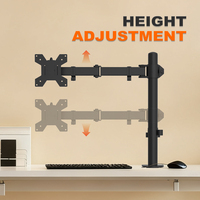 Khcoohoo Bestseller Einzelmonitorständer mit 45° Neigung 8kg Tragfähigkeit für 13"-27" Bildschirme Monitorarme auf Lager