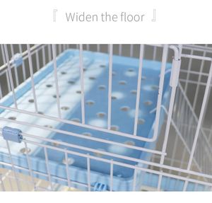 Gabbia per cani pieghevole in metallo gatto gattino gabbia per furetti girevole tutte le direzioni recinzione gabbia per animali con rampa scale amaca e letto - Product Image 4