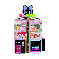 Machine à griffes compacte pour 4 joueurs, machine d'arcade à double niveau, machine à griffes à jouets à fort potentiel de revenus pour centre commercial