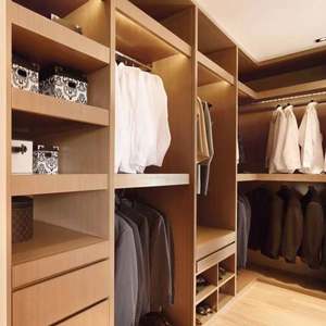 YALIG 2022 Factory Direct Customized Foldable Extendable Modern Style Open Shelves <b>Wardrobe</b> MR HDF Board Apartment Furniture - Product Image 5