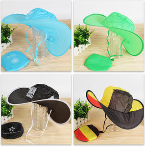 Hly Biểu Tượng Tùy Chỉnh Gấp <span class=keywords><strong>Nylon</strong></span> <span class=keywords><strong>190T</strong></span> Polyester Cao Bồi Cap Linh Hoạt Mùa Hè Bãi Biển Trọng Lượng Nhẹ Mặt Trời Visor <span class=keywords><strong>Hat</strong></span> - Product Image 6