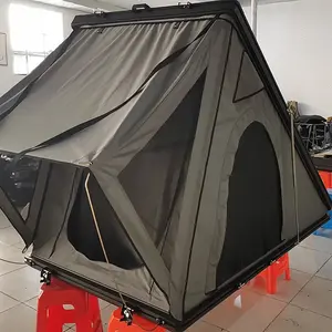 Camper de techo de aluminio para 4 personas, armazón duro, alu, triangular, hartschalen, dachzelt, everlead, tienda de techo