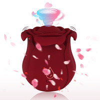 Meistverkauftes Umweltfreundliches Silikon-Rosenblüten-Sexspielzeug mit Starkem Schockeffekt 10 Frequenzen Hochfrequenz-Vibration USB-Aufladbar
