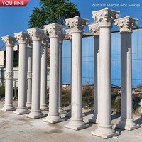 Colonnes corinthiennes classiques en marbre YOUFINE, piliers architecturaux décoratifs pour la décoration paysagère de villas
