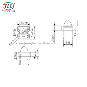 LED Superflux <span class=keywords><strong>F5</strong></span> 5mm Piranha 0.04W Bullet Top Dip THT LED Rojo Amarillo para Luces de Coche, Luz de Freno, Intermitentes - Product Image 4