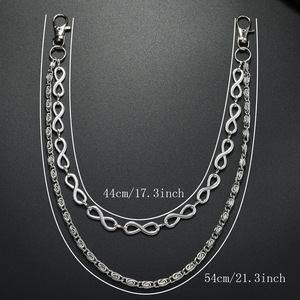 Bán buôn mặc phụ kiện tùy chỉnh hip hop Punk quần chuỗi Quần Túi Chuỗi <span class=keywords><strong>2</strong></span> lớp jeans chuỗi (tc172) - Product Image 4